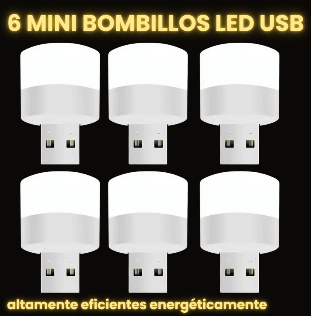 Mini Bombillos LED USB de gran potencia PAGA 3 LLEVA 6!