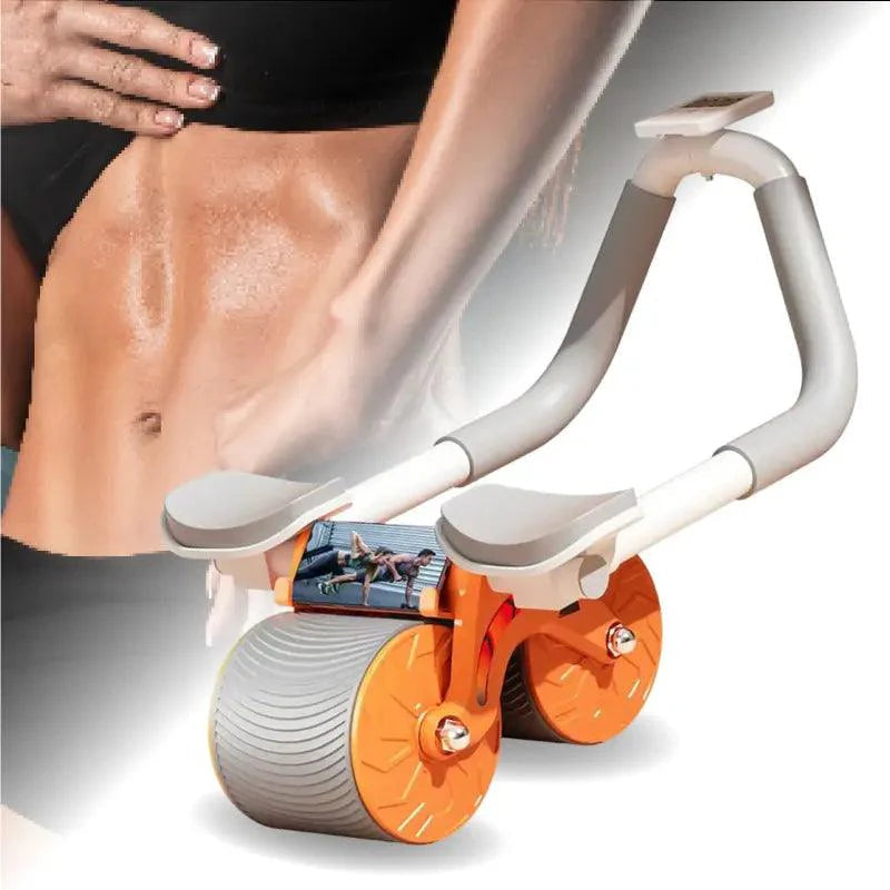 🏋🏼♀️ RODILLO ABDOMINAL CON REPOSA CODOS, CRONÓMETRO Y PORTA CELULAR