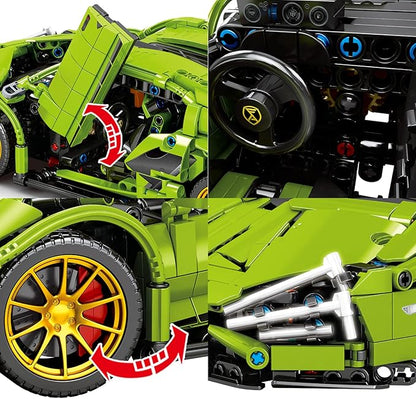 🚗 CARRO FEIDAMA RACING ARMABLE TRANSFORMER VERDE DE ALTA CALIDAD 🧩