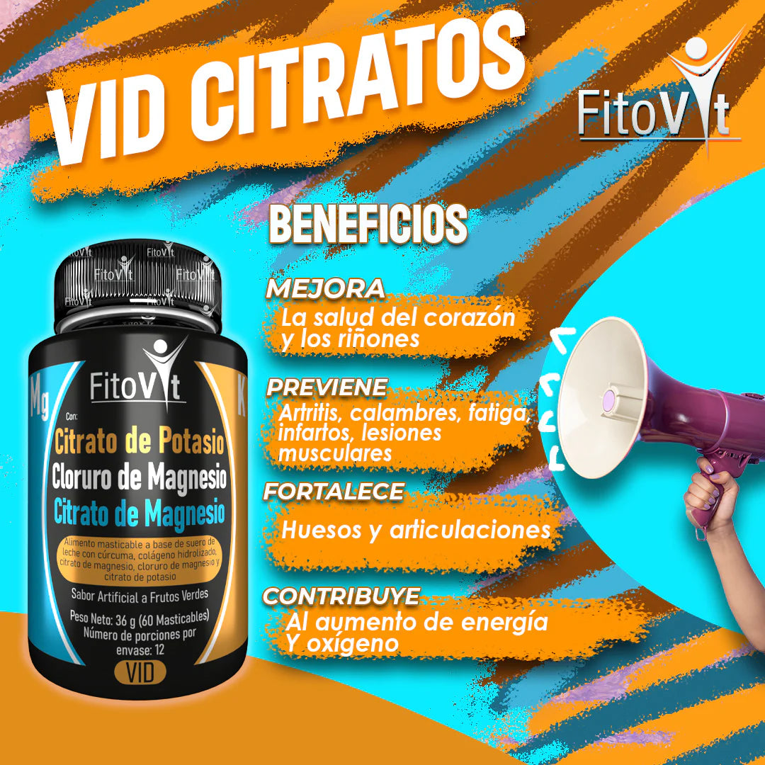 Citrato de Magnesio + Potasio x60 masticables | Vitalidad y Bienestar en Cada Dosis 🎁 50% DSCNTO