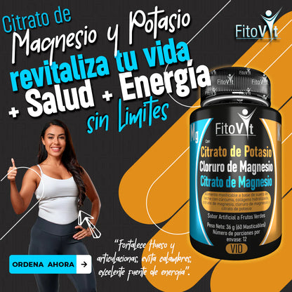 Citrato de Magnesio + Potasio x60 masticables | Vitalidad y Bienestar en Cada Dosis 🎁 50% DSCNTO
