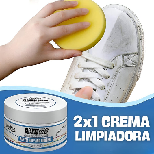 👟 2X1 CREMA LIMPIADORA DE ZAPATOS PARA UNOS TENIS BLANCOS 🤍