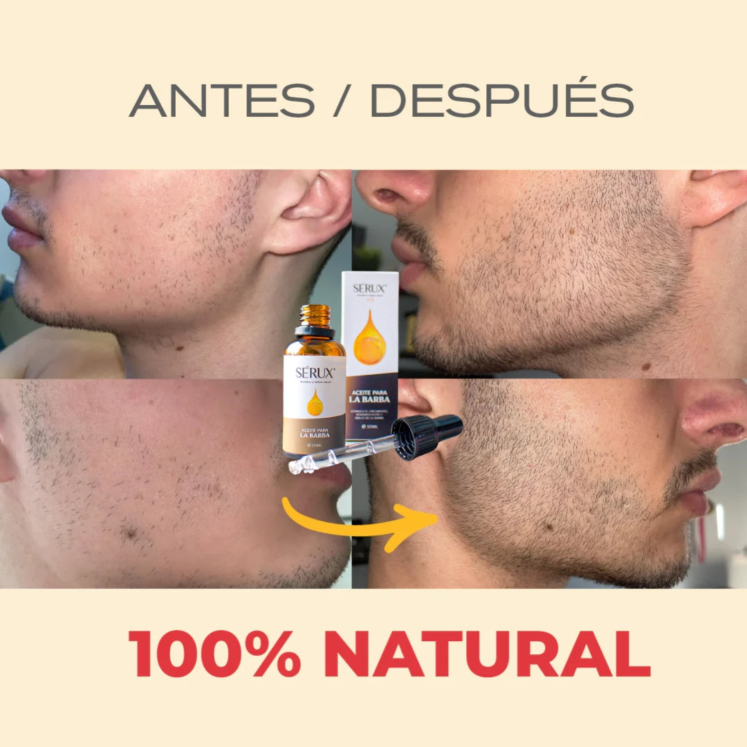 💧 SERUM PARA BARBA CON EFECTO CALMANTE Y CRECIMIENTO 🧔🏼