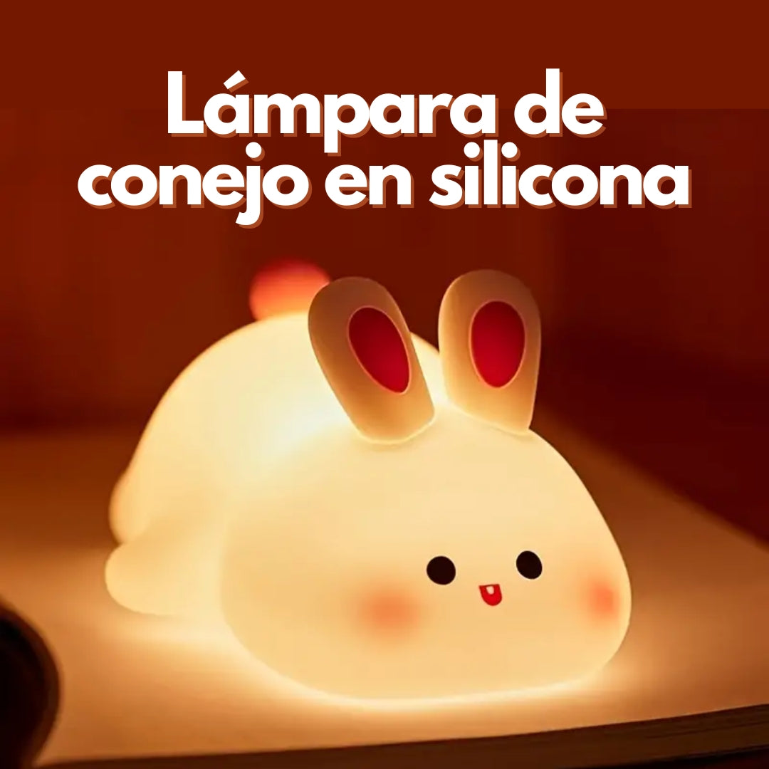 HERMOSA LÁMPARA DE CONEJITO EN SILICONA RECARGABLE 🐰