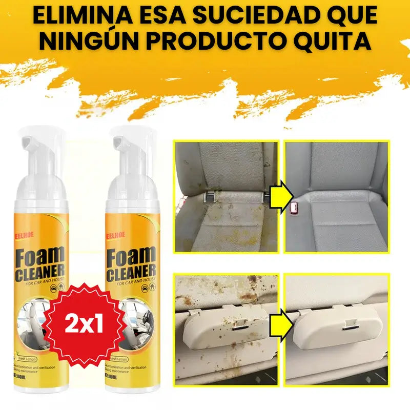 2X1 ESPUMA LIMPIADORA ELIMINA SUCIEDAD ALFOMBRAS, CARROS Y COCINAS 🍳