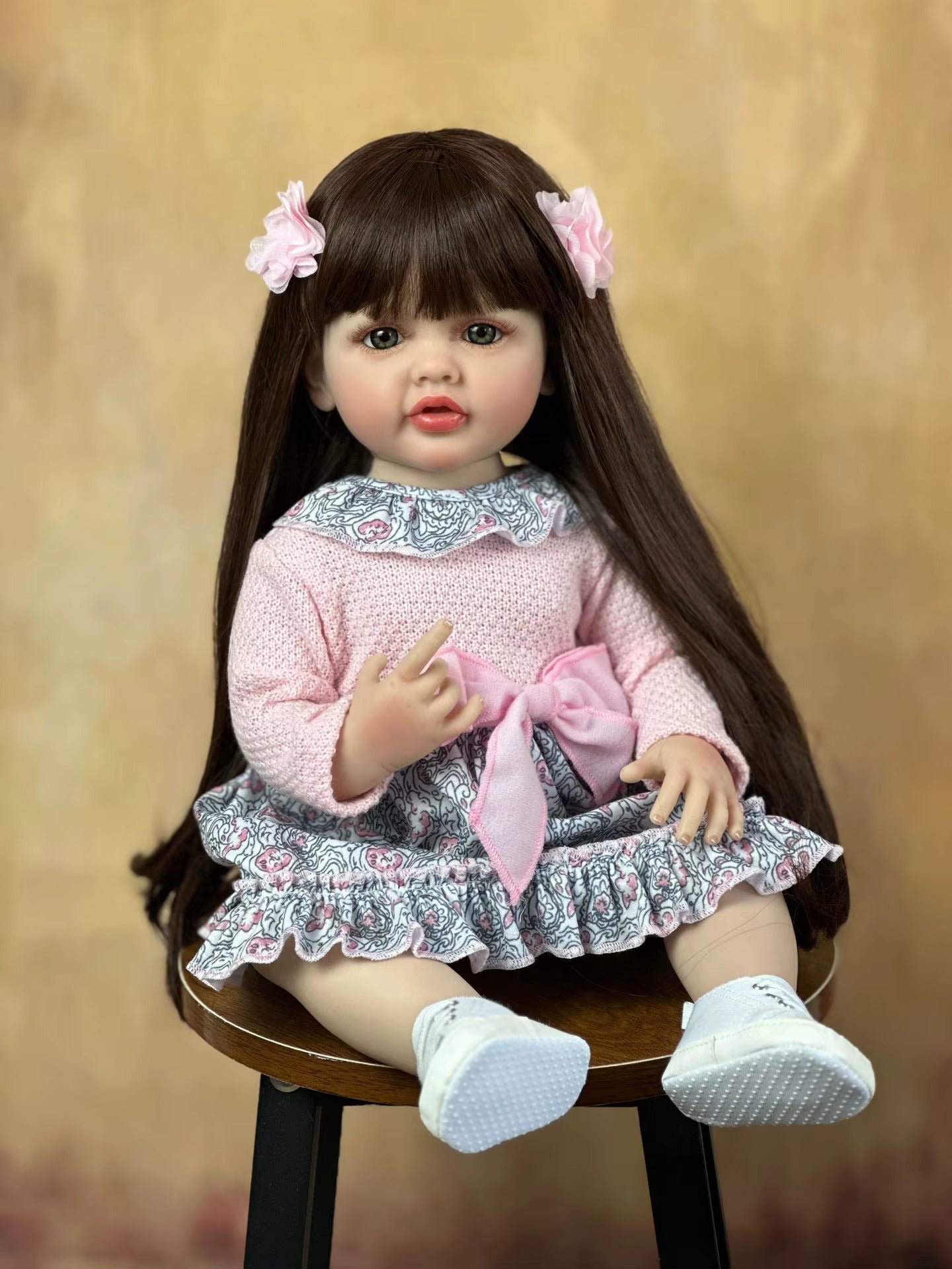 🪆 MUÑECA REALISTA DE SILICONA DE TACTO SUAVE DE 55 CM 🥰