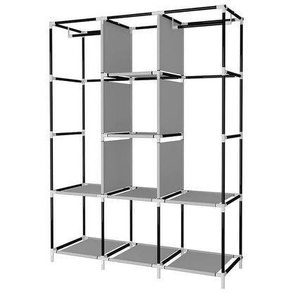 CLOSET ARMABLE 3 PUESTO REFORZADO 1.70M + ZAPATERO DE 6 NIVELES METÁLICO 1.10M GRATIS!